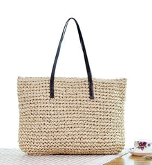 Woven Straw Beach Bag Large Totes Shoulder Bags
