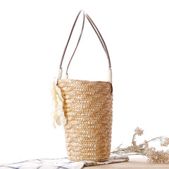 Rattan Woven Straw Beach Bag Large Capacity Totes Bohemia Style