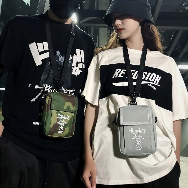 YoReai Sling Bag Mini Crossbody Shoulder Bags Canvas Messenger Couple Leisure