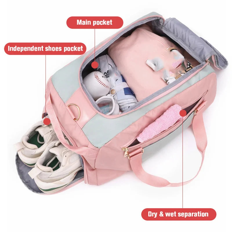 Yoga Bag Gym Backpack Sports Training Shoulder Bag Outdoor Travel Duffel