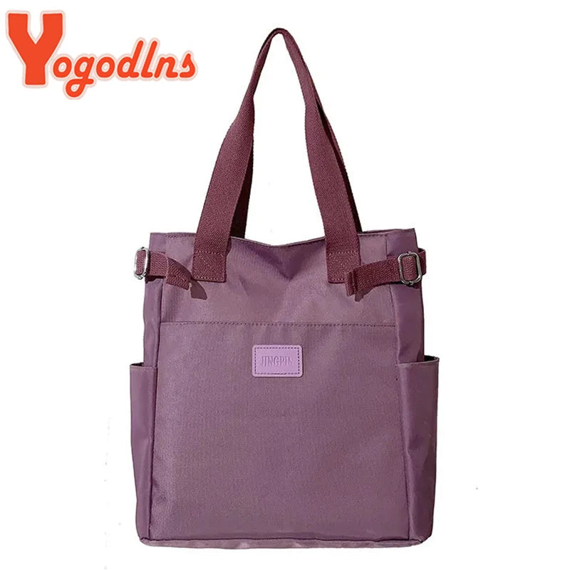 Casual Oxford Shoulder Bag Women Large Capacity Handbags Solid Handle Bag