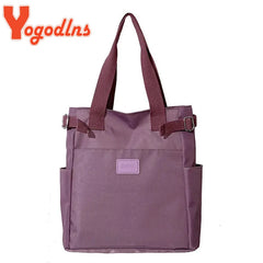 Casual Oxford Shoulder Bag Women Large Capacity Handbags Solid Handle Bag