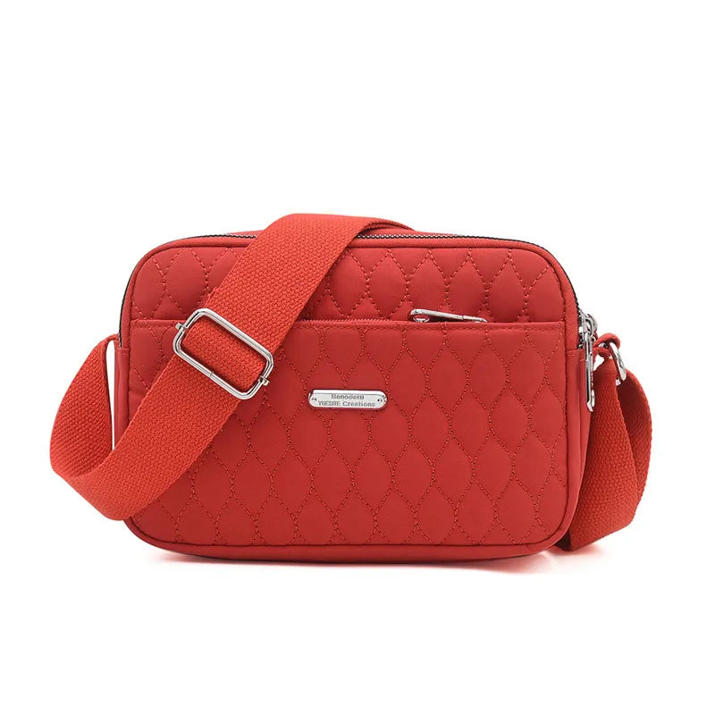 Casual Nylon Shoulder Bag for Women Multifunction Messenger Handbag and Purse