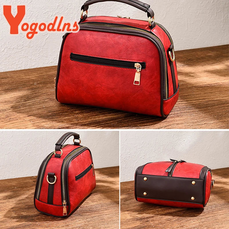 Crossbody Bags For Women PU Leather High Ladies Solid Bag