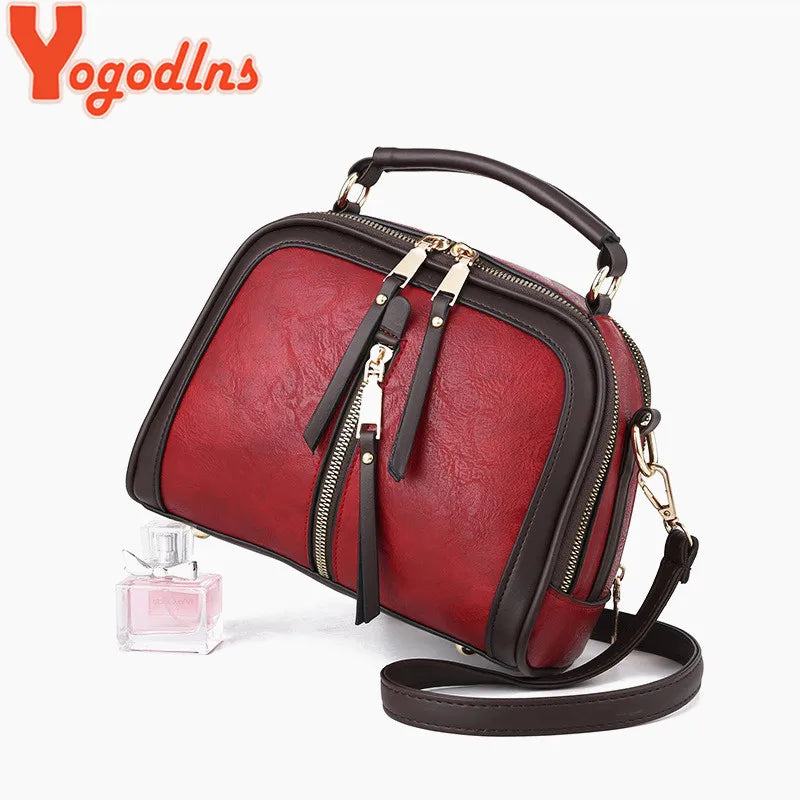 Crossbody Bags For Women PU Leather High Ladies Solid Bag
