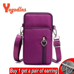 Waterproof Nylon Crossbody Bag for Women Multifunction Small Bag