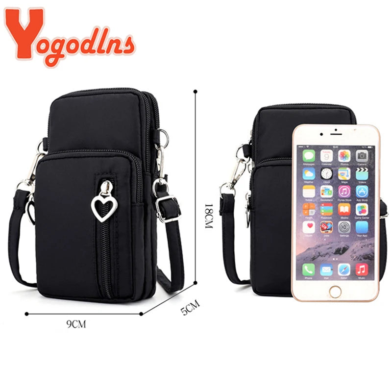 Waterproof Nylon Crossbody Bag for Women Multifunction Small Bag