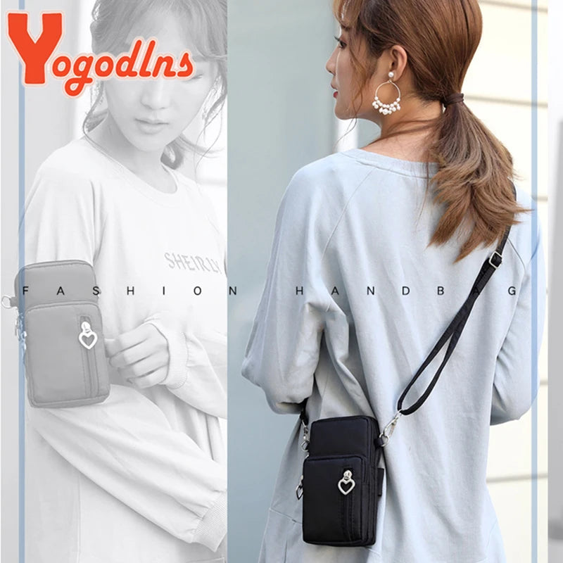 Waterproof Nylon Crossbody Bag for Women Multifunction Small Bag