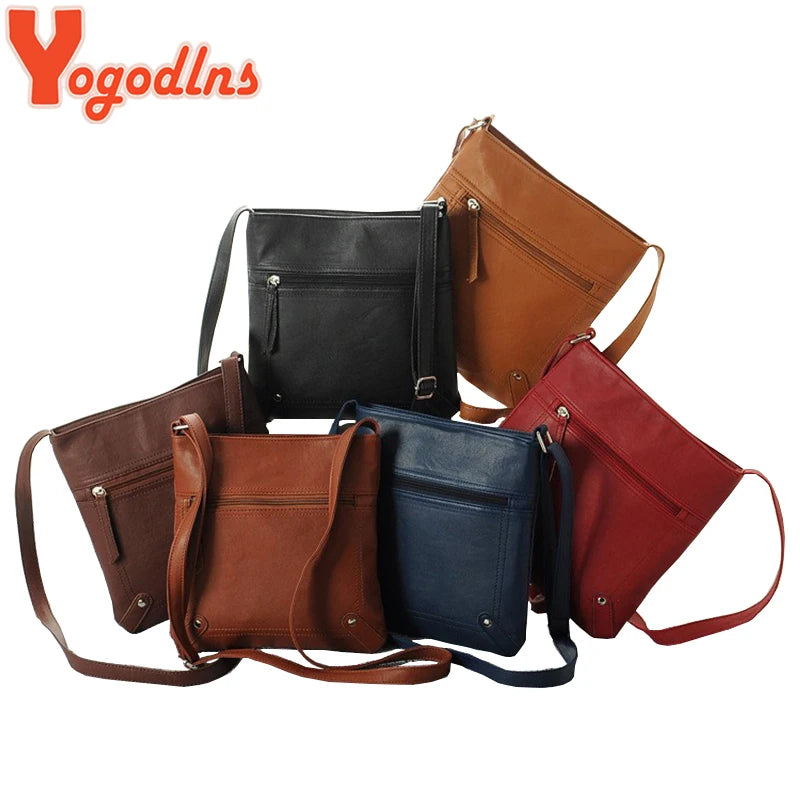 Women Messenger Bag Leather Crossbody Shoulder Handbag Satchel