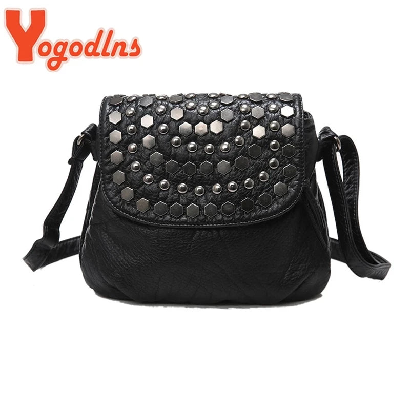 Enveljavascope Clutch Rivet Women's Leather Party Purse Handbag