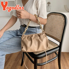 Pleated Cloud Bag Leather Crossbody Bag for Women