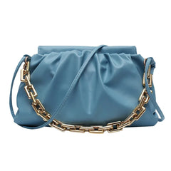Pleated Cloud Bag Leather Crossbody Bag for Women