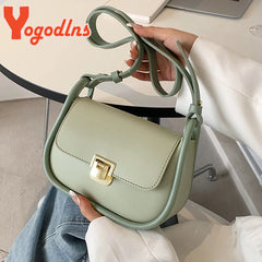 Contrast Crossbody Shoulder Bag Women Square Flap Underarm Handbag