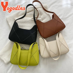 Women's PU Leather Underarm Bag Shoulder Handbag Clutch Purse Bolsa