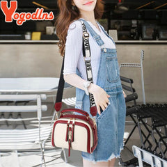 Square Shoulder Bag Women PU Leather Crossbody Chains Lady Purse