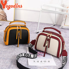 Square Shoulder Bag Women PU Leather Crossbody Chains Lady Purse
