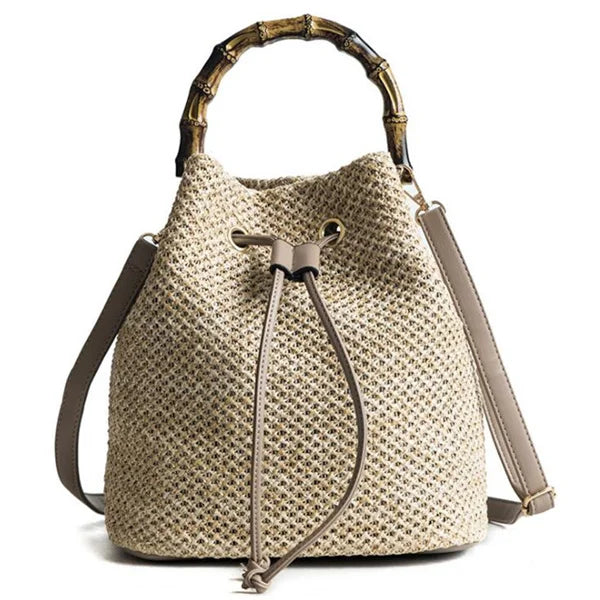 Women Straw Beach Bag Crossbody Shoulder Rattan Messenger Bag
