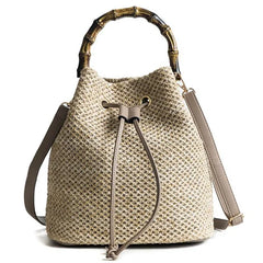 Women Straw Beach Bag Crossbody Shoulder Rattan Messenger Bag