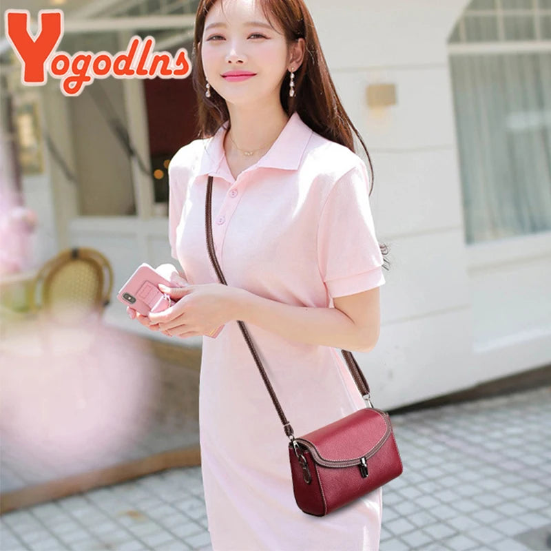 Vintage Square Crossbody Bag for Women Lady Lock Shoulder Bag