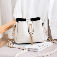 Tassel Bucket Bag Large Capacity Shoulder Messenger Lady Shopping Purse Tote