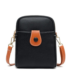 Women's PU Leather Crossbody Bag Multi-layer Messenger Handbag