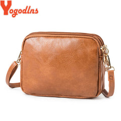 Embroidery Flower Small Crossbody Bag for Women Three Compartments