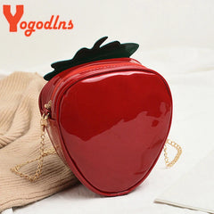 Sweet Strawberry Shape Crossbody Bag for Women