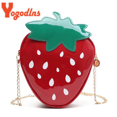 Sweet Strawberry Shape Crossbody Bag for Women