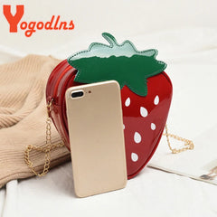 Sweet Strawberry Shape Crossbody Bag for Women