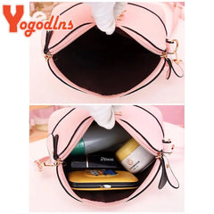 Deer Pendant Quilted Shoulder Bag Soft PU Leather Messenger Bag