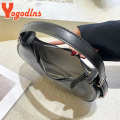 Half-moon Bag PU Leather Shoulder Bag Ladies Handbag Purse