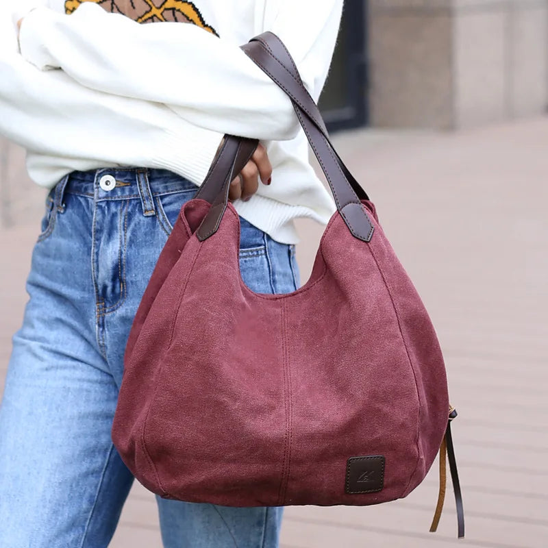 Girl Tote Bag Leisure Bag Canvas Handbag Modern Style
