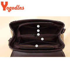 Retro Shoulder Bag Soft PU Leather Crossbody Flap Messenger Shopping Purse