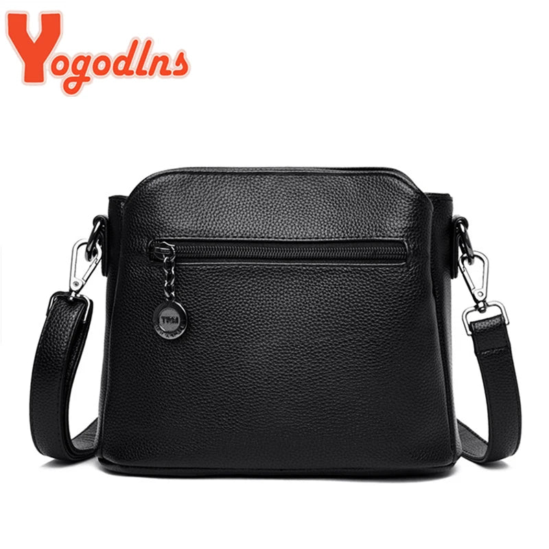 Retro Soft Leather Shoulder Bag Women Crossbody Handbag Purse