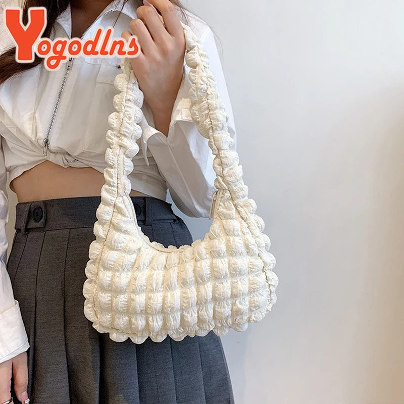 Summer Bubble Shoulder Bag For Women Portable Handbag Girls Armpit Bag