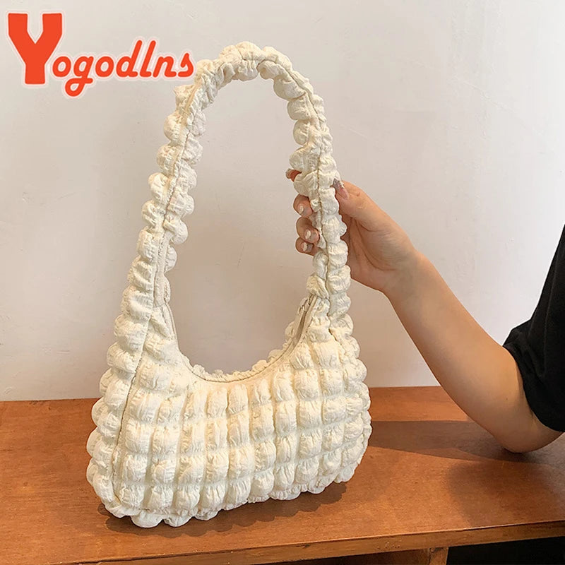 Summer Bubble Shoulder Bag For Women Portable Handbag Girls Armpit Bag