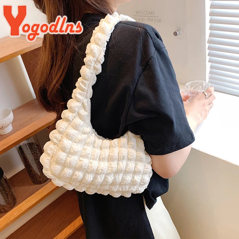 Summer Bubble Shoulder Bag For Women Portable Handbag Girls Armpit Bag