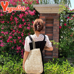 Summer Large Capacity Straw Bag Women Woven Totes Bag Bohemia Beach Handbag