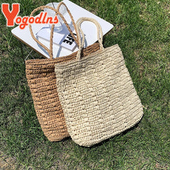 Summer Large Capacity Straw Bag Women Woven Totes Bag Bohemia Beach Handbag