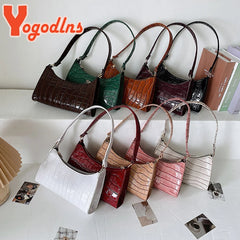 Thick Chains Shoulder Bag Quilted Texture Underarm Bag