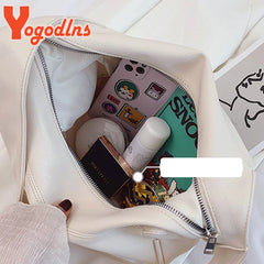 Vintage Dumpling Shoulder Bag for Women PU Leather Crossbody Bag Solid Handbag