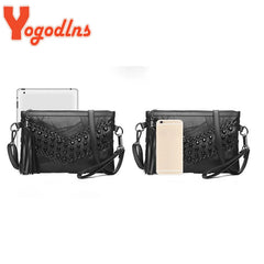 Vintage Rivet Shoulder Bag Women Small Messenger Bag PU Leather Crossbody Bag