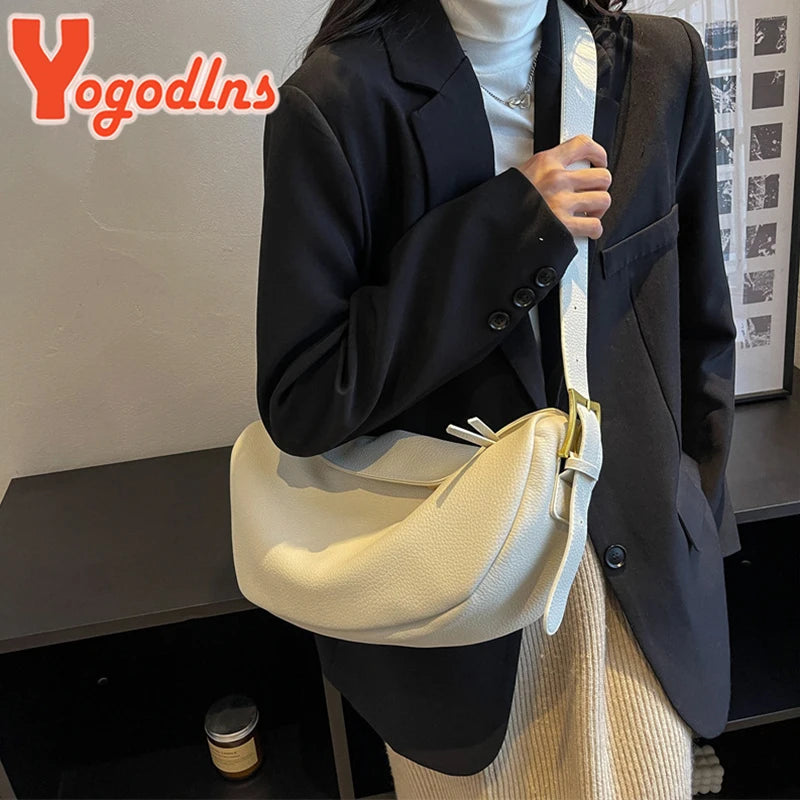 Vintage Dumpling Bag Soft Leather Crossbody Handbag Purse