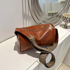Vintage Shoulder Bag Wide Strap Crossbody Retro Messenger Handbag