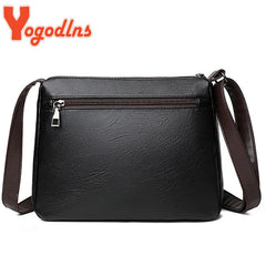 Vintage PU Leather Shoulder Bag Crossbody Multifunction Messenger Small