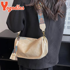 Vintage PU Leather Shoulder Bag for Women Crossbody Messenger Tote Purse