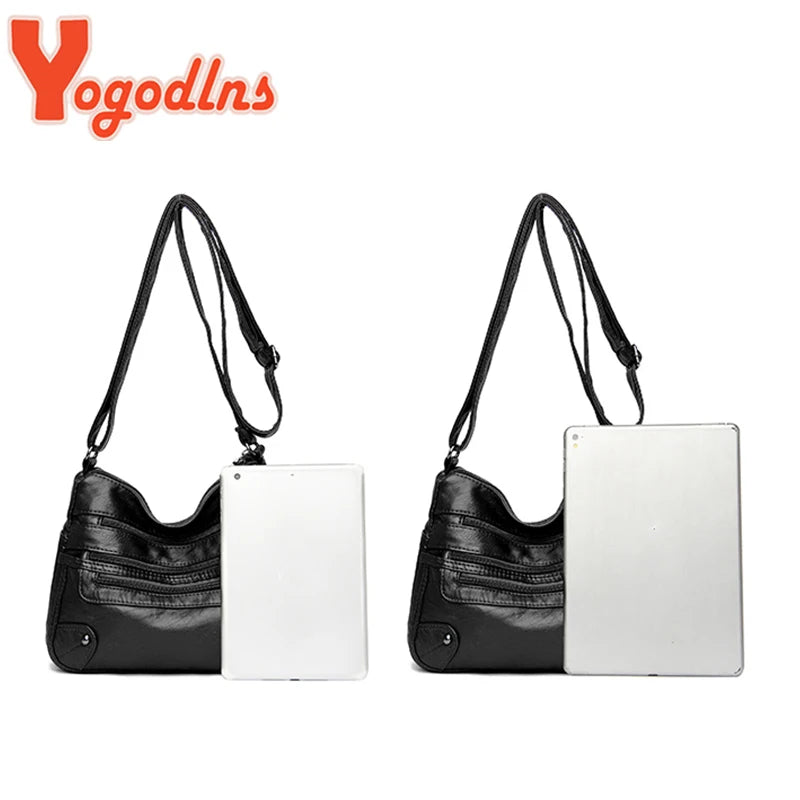 Vintage Shoulder Bag Soft PU Leather Crossbody Bag Messenger Lady Handbag Pouch