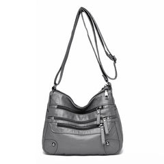 Vintage Shoulder Bag Soft PU Leather Crossbody Bag Messenger Lady Handbag Pouch