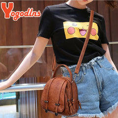 Vintage Small Shoulder Bag Women Soft PU Leather Crossbody Bag