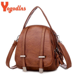 Vintage Small Shoulder Bag Women Soft PU Leather Crossbody Bag